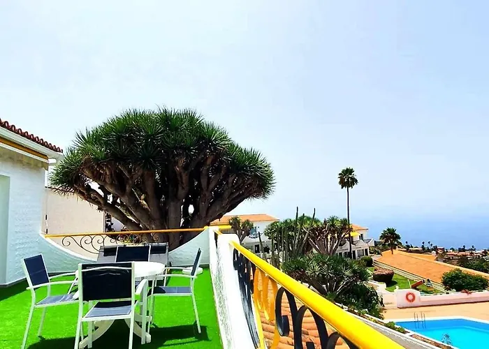 Acogedora Vivienda En Tenerife Con Vistas& Piscina דירה